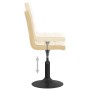 Cream Velvet Swivel Dining Chair by vidaXL, dining chairs - Ref: Foro24-335729, Price: 78,98 €, Discount: %