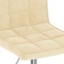 Cream Velvet Swivel Dining Chair by vidaXL, dining chairs - Ref: Foro24-335729, Price: 78,98 €, Discount: %