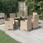 Juego de comedor de jardín 7 piezas con cojines beige de vidaXL, Conjuntos de jardín - Ref: Foro24-3099440, Precio: 719,71 €,...