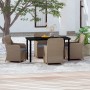 5-piece garden dining set with brown cushions by vidaXL, Garden sets - Ref: Foro24-3099537, Price: 607,93 €, Discount: %