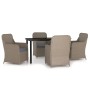 5-piece garden dining set with brown cushions by vidaXL, Garden sets - Ref: Foro24-3099537, Price: 607,93 €, Discount: %