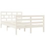 Estructura cama doble pequeña madera maciza blanco 120x190 cm de vidaXL, Camas y somieres - Ref: Foro24-3101254, Precio: 146,...