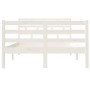 Estructura cama doble pequeña madera maciza blanco 120x190 cm de vidaXL, Camas y somieres - Ref: Foro24-3101254, Precio: 146,...