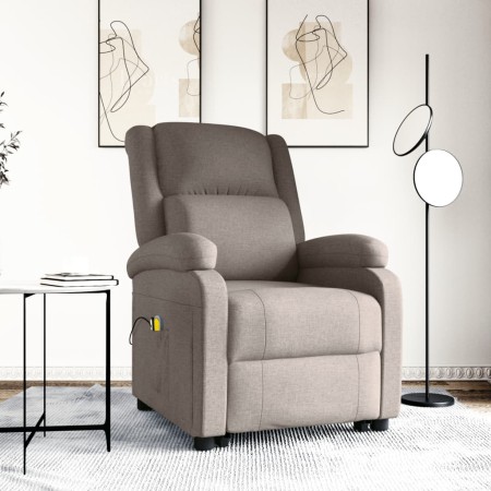 Sillón de masaje elevable tela gris taupé de vidaXL, Sillones de masaje eléctricos - Ref: Foro24-3110986, Precio: 433,06 €, D...