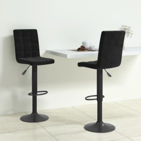 Kitchen stools 2 units black velvet by vidaXL, Kitchen stools - Ref: Foro24-335760, Price: 134,99 €, Discount: %