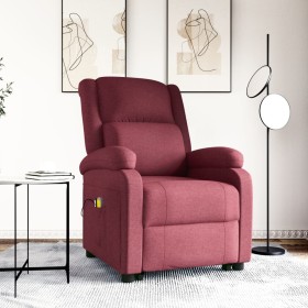 Sillón de masaje elevable tela rojo tinto de vidaXL, Sillones de masaje eléctricos - Ref: Foro24-3110982, Precio: 388,99 €, D...