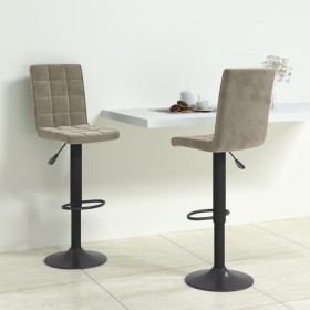 Kitchen stools 2 units light gray velvet by vidaXL, Kitchen stools - Ref: Foro24-335763, Price: 134,99 €, Discount: %