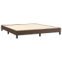 Brown synthetic leather bed frame 160x200 cm by vidaXL, Beds and slatted bases - Ref: Foro24-3120709, Price: 124,34 €, Discou...