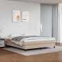 Cappuccino synthetic leather bed frame 160x200 cm by vidaXL, Beds and slatted bases - Ref: Foro24-3120711, Price: 122,75 €, D...