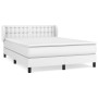 Cama box spring con colchón cuero sintético blanco 140x190 cm de vidaXL, Camas y somieres - Ref: Foro24-3127308, Precio: 466,...