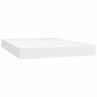 Cama box spring colchón y LED cuero sintético blanco 140x190 cm de vidaXL, Camas y somieres - Ref: Foro24-3134220, Precio: 47...