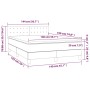 Box spring bed with mattress and LED white synthetic leather 140x190 cm by vidaXL, Beds and slatted bases - Ref: Foro24-31342...