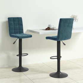 Kitchen stools 2 units blue velvet by vidaXL, Kitchen stools - Ref: Foro24-335767, Price: 142,65 €, Discount: %