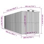 Garden shed anthracite galvanized steel 192x772x223 cm by vidaXL, Sheds - Ref: Foro24-3147456, Price: 1,00 €, Discount: %