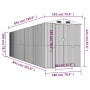 Garden shed anthracite galvanized steel 192x855x223 cm by vidaXL, Sheds - Ref: Foro24-3147457, Price: 1,00 €, Discount: %