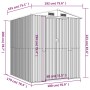 Garden shed anthracite galvanized steel 192x191x223 cm by vidaXL, Sheds - Ref: Foro24-3147449, Price: 381,99 €, Discount: %