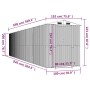 Garden shed anthracite galvanized steel 192x938x223 cm by vidaXL, Sheds - Ref: Foro24-3147458, Price: 1,00 €, Discount: %