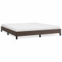 Estructura de cama de cuero sintético marrón 160x200 cm de vidaXL, Camas y somieres - Ref: Foro24-346913, Precio: 125,37 €, D...