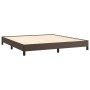 Estructura de cama de cuero sintético marrón 160x200 cm de vidaXL, Camas y somieres - Ref: Foro24-346913, Precio: 125,37 €, D...