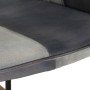 Mecedora con taburete cuero auténtico y lona gris de vidaXL, Mecedoras - Ref: Foro24-339709, Precio: 123,75 €, Descuento: %