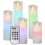 Velas LED eléctricas 5 uds mando a distancia blanco cálido de vidaXL, Velas sin llama - Ref: Foro24-335840, Precio: 36,25 €, ...