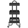 Kitchen cart 3 levels black steel 43x34x79 cm by vidaXL, Cars and islands - Ref: Foro24-335865, Price: 52,70 €, Discount: %