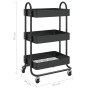 Kitchen cart 3 levels black steel 43x34x79 cm by vidaXL, Cars and islands - Ref: Foro24-335865, Price: 52,70 €, Discount: %