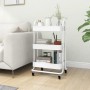 Kitchen cart 3 levels white steel 43x34x79 cm by vidaXL, Cars and islands - Ref: Foro24-335866, Price: 43,12 €, Discount: %