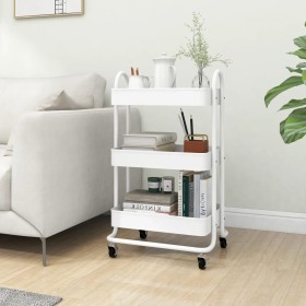 Kitchen cart 3 levels white steel 43x34x79 cm by vidaXL, Cars and islands - Ref: Foro24-335866, Price: 46,97 €, Discount: %