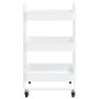 Carrito de cocina 3 niveles acero blanco 43x34x79 cm de vidaXL, Carros e islas - Ref: Foro24-335866, Precio: 46,97 €, Descuen...