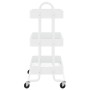 Carrito de cocina 3 niveles acero blanco 43x34x79 cm de vidaXL, Carros e islas - Ref: Foro24-335866, Precio: 46,97 €, Descuen...