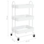 Carrito de cocina 3 niveles acero blanco 43x34x79 cm de vidaXL, Carros e islas - Ref: Foro24-335866, Precio: 46,97 €, Descuen...