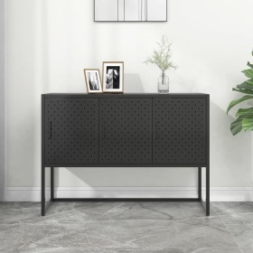 Black steel sideboard 105x35x75 cm by vidaXL, Sideboards - Ref: Foro24-335868, Price: 165,99 €, Discount: %