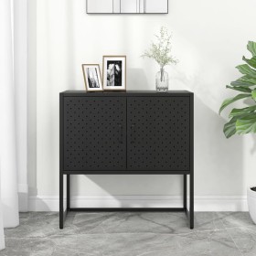 Black steel sideboard 75x35x75 cm by vidaXL, Sideboards - Ref: Foro24-335871, Price: 142,26 €, Discount: %