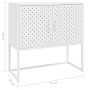 Aparador de acero blanco 75x35x75 cm de vidaXL, Aparadores - Ref: Foro24-335872, Precio: 118,99 €, Descuento: %