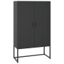 Black steel sideboard 80x35x135 cm by vidaXL, Lockers and storage cabinets - Ref: Foro24-335874, Price: 209,73 €, Discount: %