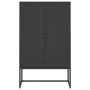 Black steel sideboard 80x35x135 cm by vidaXL, Lockers and storage cabinets - Ref: Foro24-335874, Price: 209,73 €, Discount: %