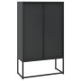 Black steel sideboard 80x35x135 cm by vidaXL, Lockers and storage cabinets - Ref: Foro24-335874, Price: 209,73 €, Discount: %