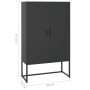 Black steel sideboard 80x35x135 cm by vidaXL, Lockers and storage cabinets - Ref: Foro24-335874, Price: 209,73 €, Discount: %