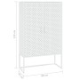 White steel sideboard 80x35x135 cm by vidaXL, Lockers and storage cabinets - Ref: Foro24-335875, Price: 209,73 €, Discount: %