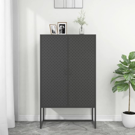 Anthracite steel sideboard 80x35x135 cm by vidaXL, Lockers and storage cabinets - Ref: Foro24-335876, Price: 209,73 €, Discou...