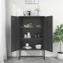 Anthracite steel sideboard 80x35x135 cm by vidaXL, Lockers and storage cabinets - Ref: Foro24-335876, Price: 209,73 €, Discou...