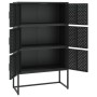 Black steel sideboard 80x35x135 cm by vidaXL, Lockers and storage cabinets - Ref: Foro24-335877, Price: 212,97 €, Discount: %