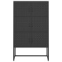 Black steel sideboard 80x35x135 cm by vidaXL, Lockers and storage cabinets - Ref: Foro24-335877, Price: 212,97 €, Discount: %