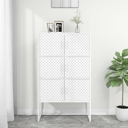 White steel sideboard 80x35x135 cm by vidaXL, Lockers and storage cabinets - Ref: Foro24-335878, Price: 212,97 €, Discount: %