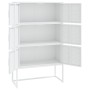 White steel sideboard 80x35x135 cm by vidaXL, Lockers and storage cabinets - Ref: Foro24-335878, Price: 212,97 €, Discount: %