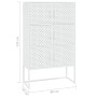 White steel sideboard 80x35x135 cm by vidaXL, Lockers and storage cabinets - Ref: Foro24-335878, Price: 212,97 €, Discount: %