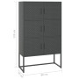 Anthracite steel sideboard 80x35x135 cm by vidaXL, Lockers and storage cabinets - Ref: Foro24-335879, Price: 217,70 €, Discou...