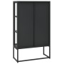 Steel and black tempered glass sideboard 80x35x135 cm by vidaXL, Lockers and storage cabinets - Ref: Foro24-335883, Price: 26...