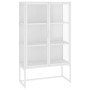 Steel and white tempered glass sideboard 80x35x135 cm by vidaXL, Lockers and storage cabinets - Ref: Foro24-335884, Price: 24...